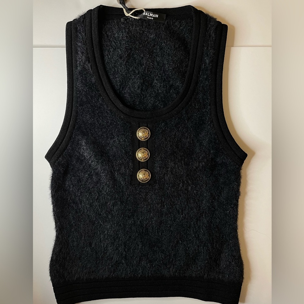 Balmain women’s black sweater vest